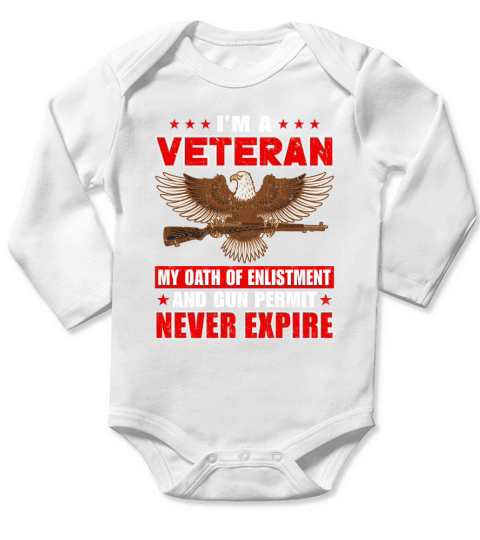 I Am A Veteran Long Sleeve Baby One-Piece