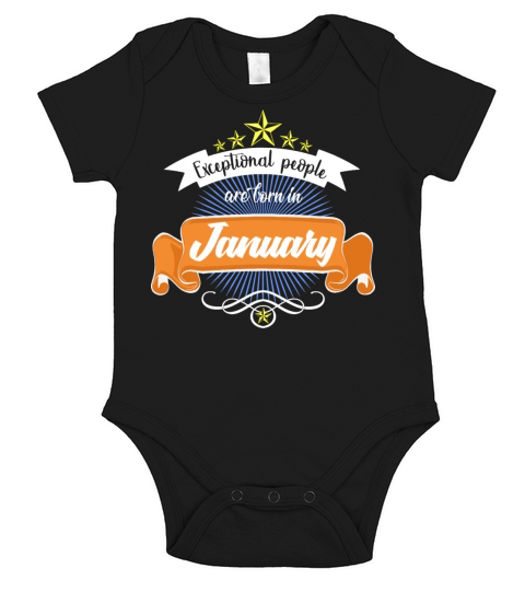 Born in January Short Sleeve Baby One-Piece