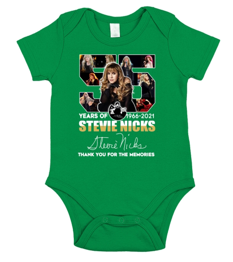 55 years of 1966 2021 Stevie Nicks signature thank you for the memories Short Sleeve Baby One-Piece