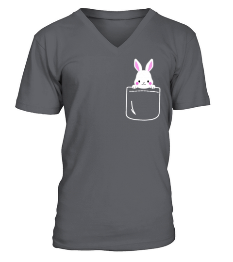 Bunny In Your Pocket Funny Rabbit Animal Men's V-Neck T-shirt