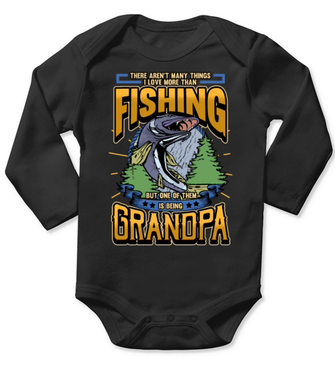 Fishing Carp Grandpa Pensioner Funny Saying Gift Long Sleeve Baby One-Piece