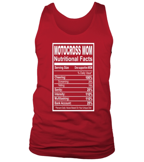 Motocross Mom Nutritional Facts Tank Top Unisex