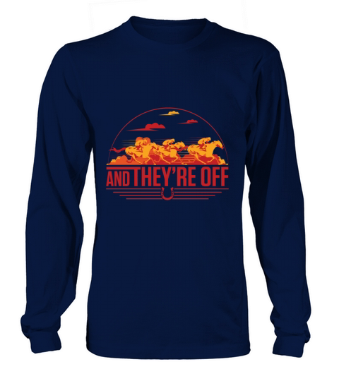 And Theyre Off Horse Racing Design Women's Long Sleeve