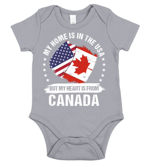 American Patriot Canada Flag Canadian Roots Short Sleeve Baby One-Piece