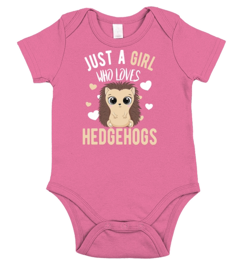Just a girl who loves hedgehogs pet hedgehog lover Short Sleeve Baby One-Piece