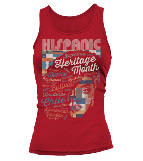 Latina Woman Art Hispanic Heritage Month Latin Cou Women's Tank Top