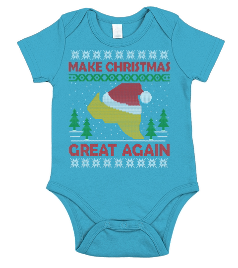 Trump Make Christmas Great Again Ugly Sweater Short Sleeve Baby One-Piece