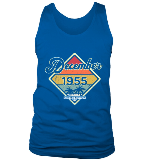 Vintage 65th Birthday December 1955 Sports Gift Men's Tank Top