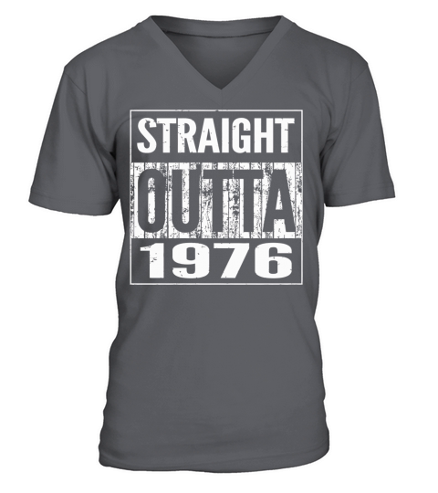 1976 - Straight Outta 1976 Funny 41th Birthday G Men's V-Neck T-shirt