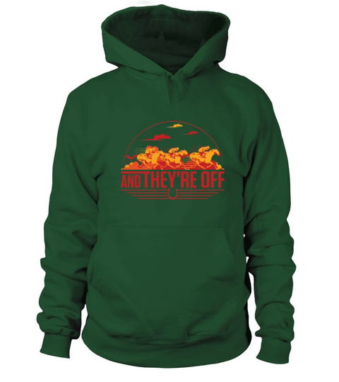 And Theyre Off Horse Racing Design Women's Hoodie