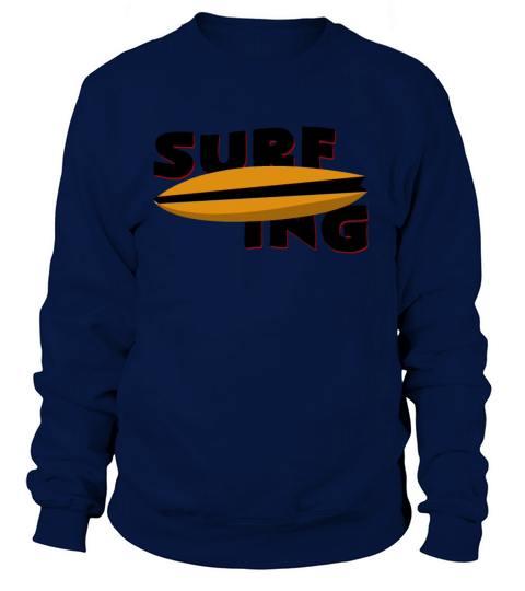 Surfing Typography Surfboard Surf surfer gift Women's Sweatshirt