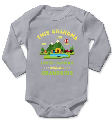 This Grandma Loves Camping With Her Grandkids Long Sleeve Baby One-Piece