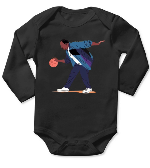 Stanley from The Office Basketball shirt Long Sleeve Baby One-Piece