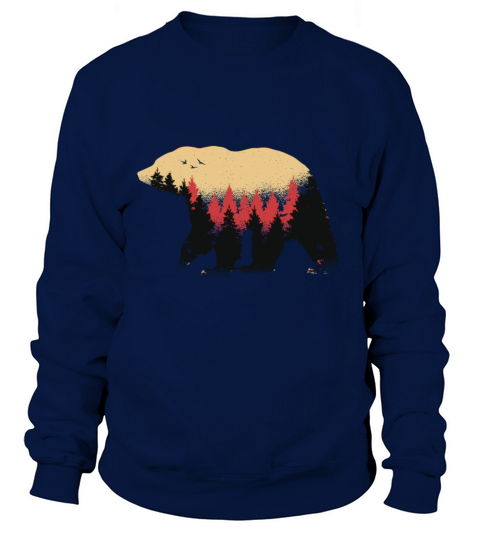 Bear silhouette with mountain scenery Women's Sweatshirt