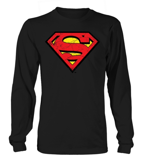 Justice League Superman Logo Vintage Women's Long Sleeve