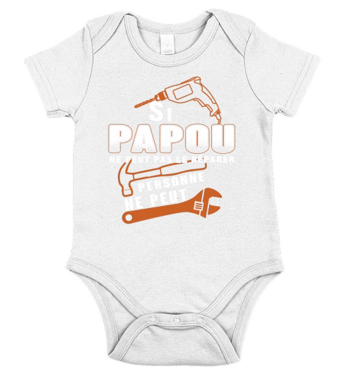 Si papou ne peut pas le réparer personne ne peut Short Sleeve Baby One-Piece