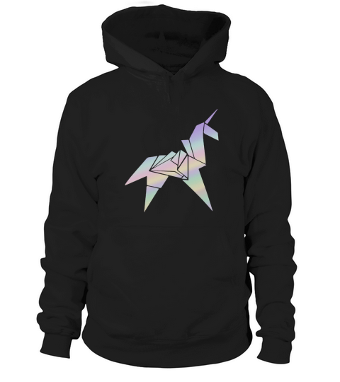 Colorful Origami Unicorn Hoodie Unisex