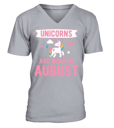 Unicorns are Born in August Men's V-Neck T-shirt
