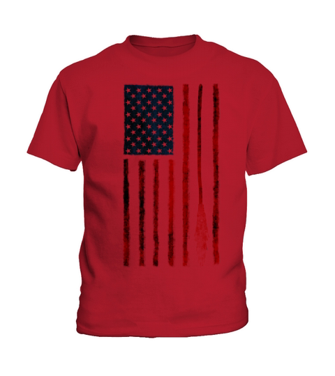 Witchs Besom American Flag Pagan Graphic Kids T-Shirt