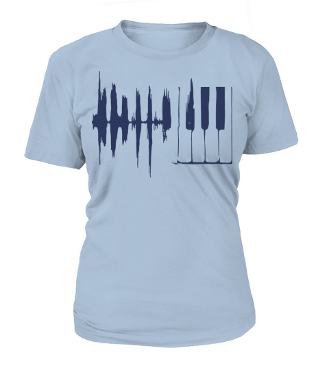 Piano Keys Sound Wave Keyboard T-Shirt Woman
