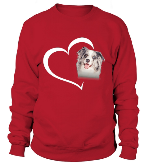 Cute Blue Merle Collie Heart Valentines Day Dog Lover Women's Sweatshirt