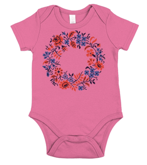 Wedding circle wildflower Short Sleeve Baby One-Piece
