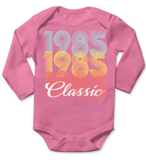 Classic Vintage 36th birthday Shirt Born In 1985 Long Sleeve Baby One-Piece