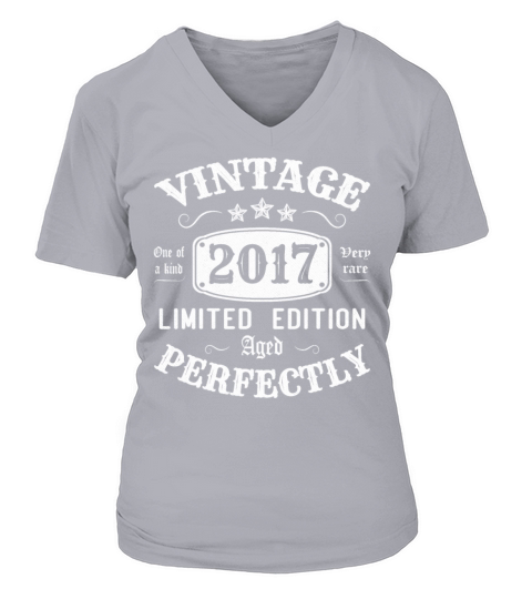 Vintage 2017 Limited Edition Aged Perfectly V-neck T-Shirt Woman