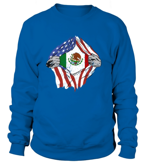 Half American Flag Half Mexican Roots Mexico Women's Sweatshirt