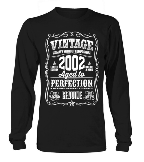 Vintage 2002 Aged to Perfection White print Men's Long Sleeve