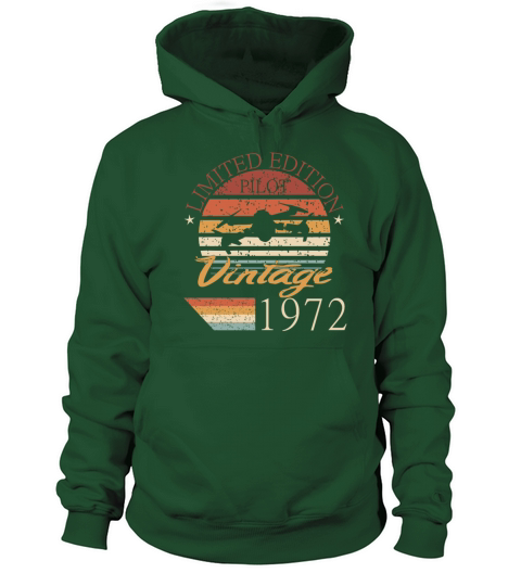 1972 vintage year birth drone aviator Women's Hoodie