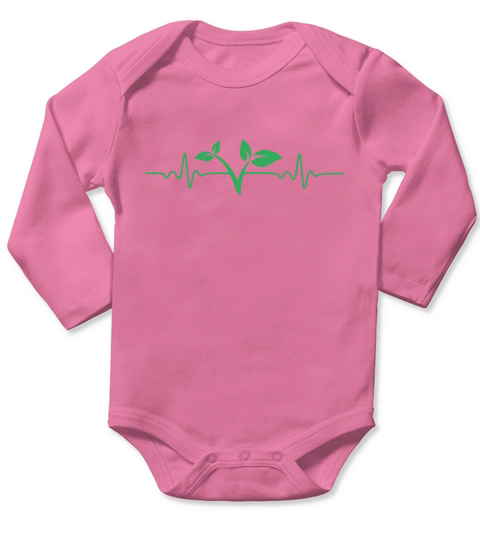 HEARTBEAT VEGAN VEGANISM ANIMAL RIGHTS LOVE GIFT Long Sleeve Baby One-Piece