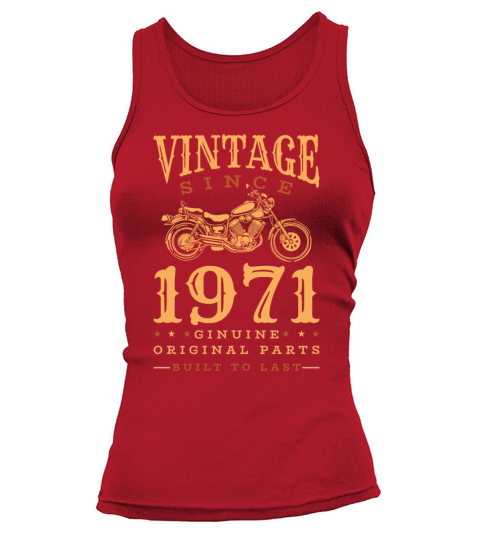 1971 Vintage born Motorcycle Birthday gift idea Women's Tank Top