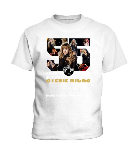 55 years of 1966 2021 Stevie Nicks signature thank you for the memories Kids T-Shirt
