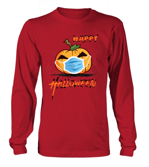 Funny Halloween 2021 Gifts Pumpkin In Mask Shirt Women's Long Sleeve