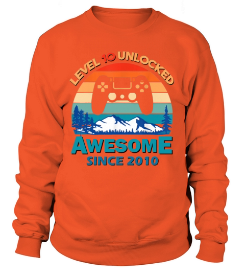 Birthday 10 Years Old Awesome Since 2010 T Shirt Women's Sweatshirt