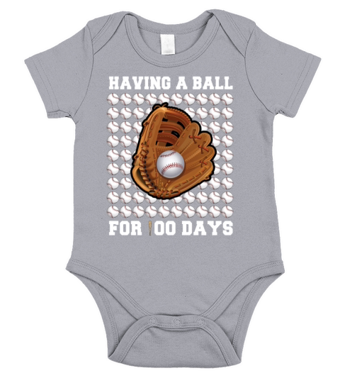 100 Days Of School Basetball 100th Day Balls Short Sleeve Baby One-Piece