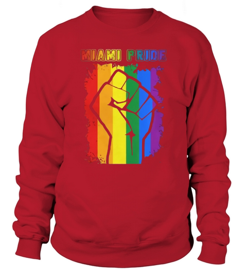 Miami Pride LGBT RAINBOW FLAG Sweatshirt Unisex