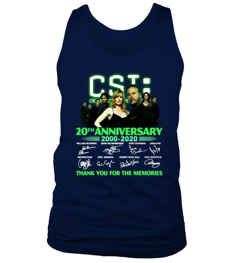 Csi Crime Scene Investigation 20th anniversary thank you for the memories signatures - Ladies Flowy Tank Tank Top Unisex