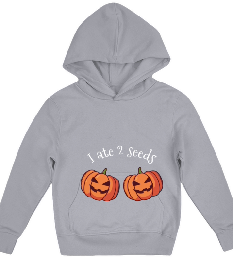 Maternity Halloween Pumpkin I ate a seed twins Kids Hoodie