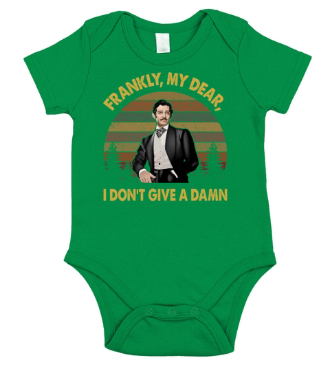 Frankly my dear I dont give a Vintage Short Sleeve Baby One-Piece