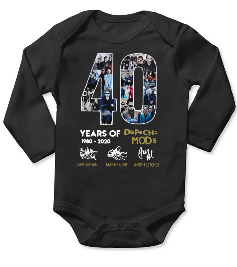 40 Years Of Depeche Mode 1980 2020 Long Sleeve Baby One-Piece