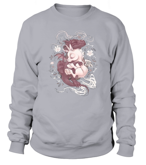 Flower Dragon Hug Baby Unicorn shirt Sweatshirt Unisex
