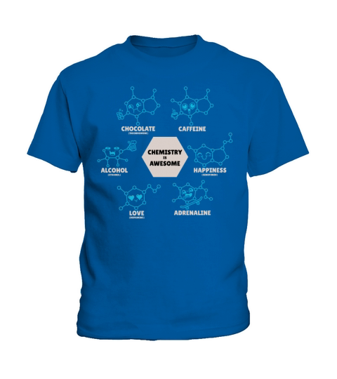 Chemistry formulas Caffeine Chocolate Adrenaline Kids T-Shirt