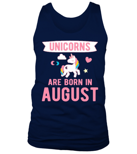 Unicorns are Born in August Men's Tank Top