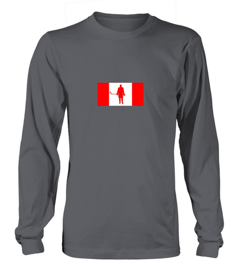 Canada flag hockey player Men's Long Sleeve