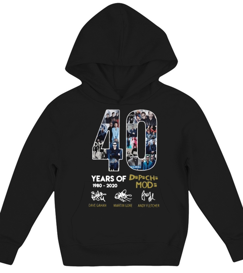 40 Years Of Depeche Mode 1980 2020 Kids Hoodie
