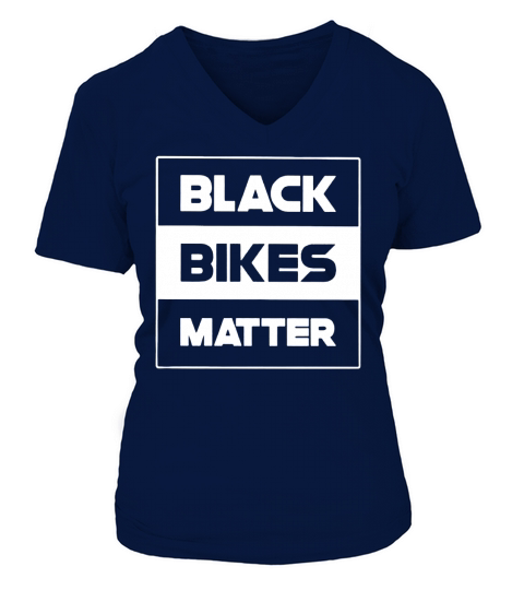 Black Bikes Matter V-neck T-Shirt Woman