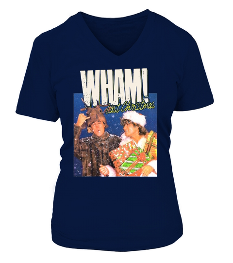 George Michael Last Christmas Wham - Ladies V-Neck V-neck T-Shirt Woman