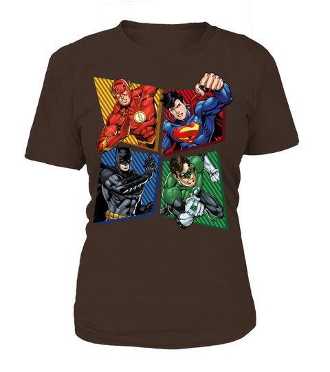 Justice League Superheroes Group Women's T-Shirt